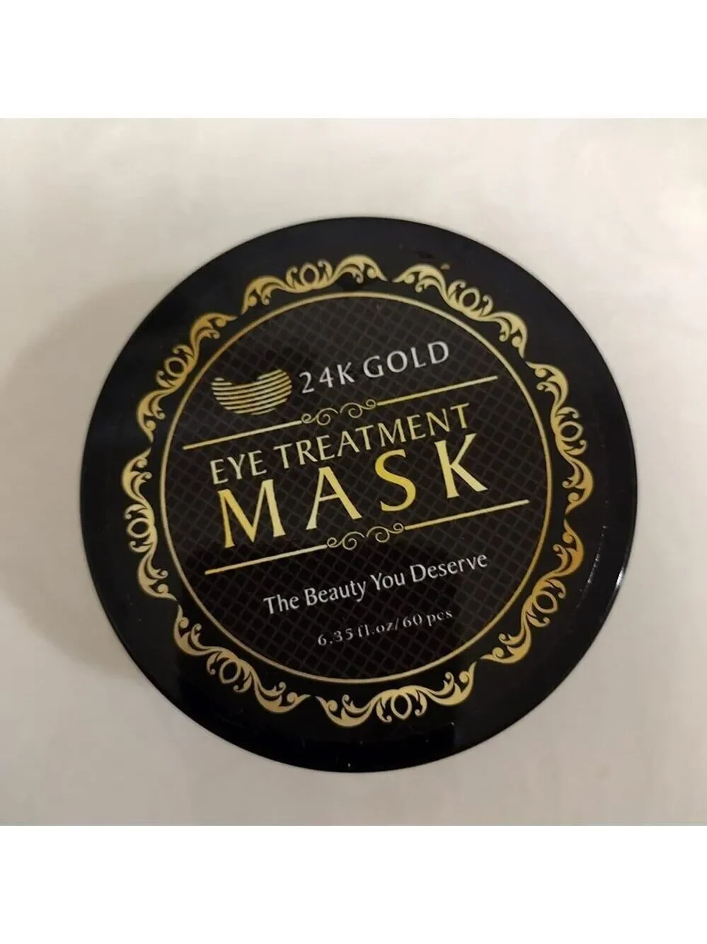 24K Gold Under Eye Patches 60 Pack for Puffy Eyes, Dark Circles, Bags & Wrinkles